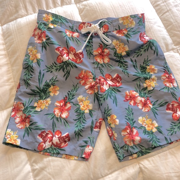 Hawaiian drawstring Men’s swim trunks - Picture 1 of 3